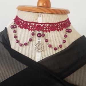 Gargantilha Wicca prateada