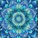 Toalhas para Leitura de Oráculos ou Altar Ritualístico – Tecido Oxford mandala azul