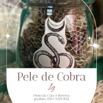 Pele de Cobra Natural 1g (Muda/Ecdise) em Frasco de Vidro | Sem Crueldade Animal