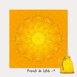 Toalha Witcharts Mandala Astrológica Amarela